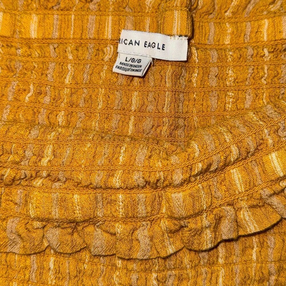 American Eagle Outfitters Yellow Sleeveless Smocked Romper Playsuit - Picture 2 of 7